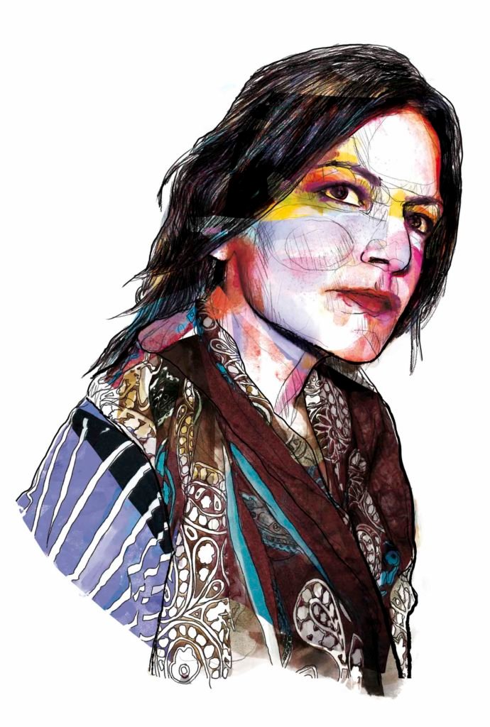 Mario Jodra illustration Art - Portrait of Andrea